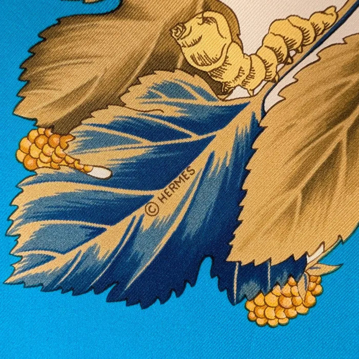 Carré Hermès - Arbre de Soie - Bleu