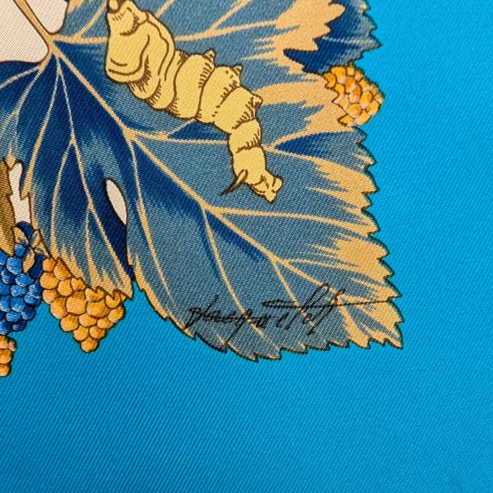 Carré Hermès - Arbre de Soie - Bleu
