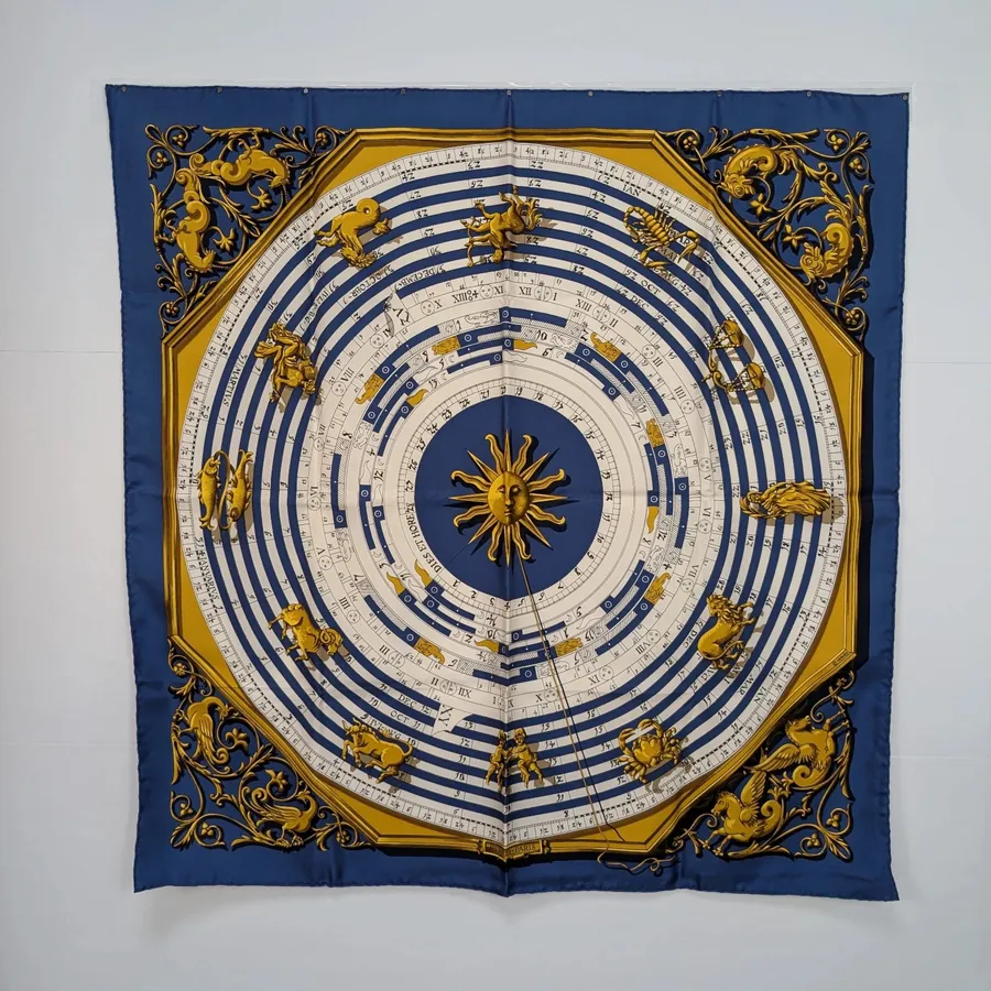 Carré Hermès - Astrologie - Bleu