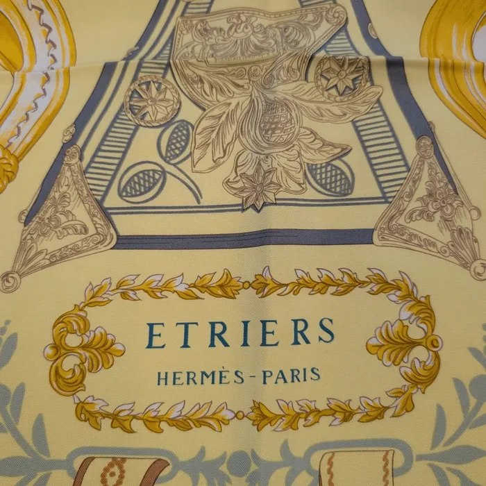 Carré Hermès - Etriers - Jaune