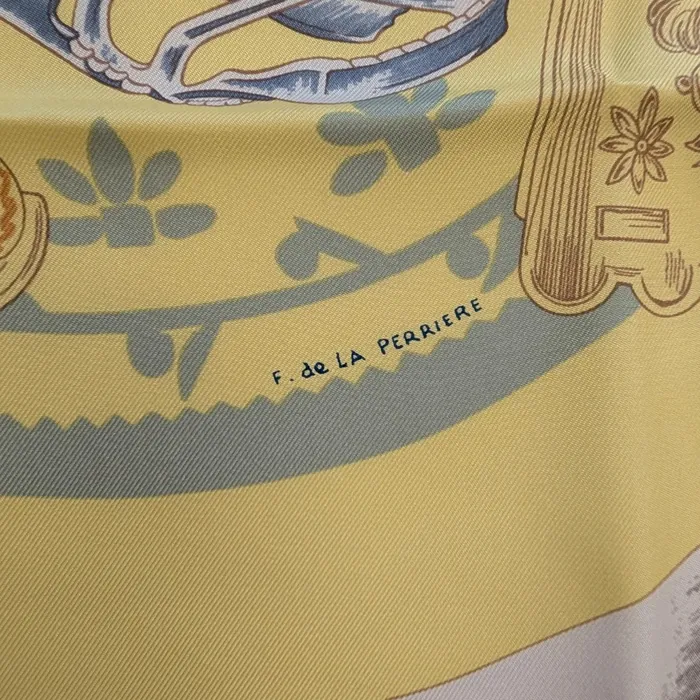 Carré Hermès - Etriers - Jaune