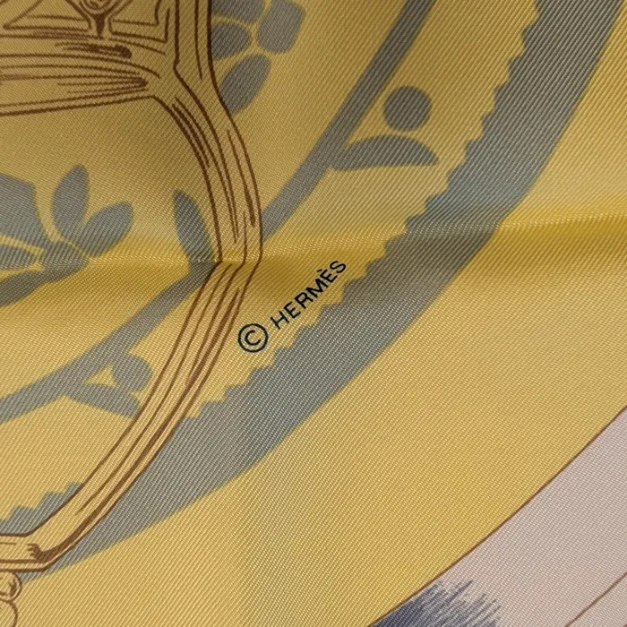Carré Hermès - Etriers - Jaune