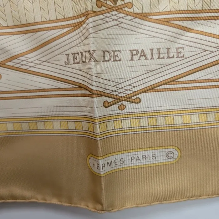Carré Hermès - Jeux de Paille - Jaune