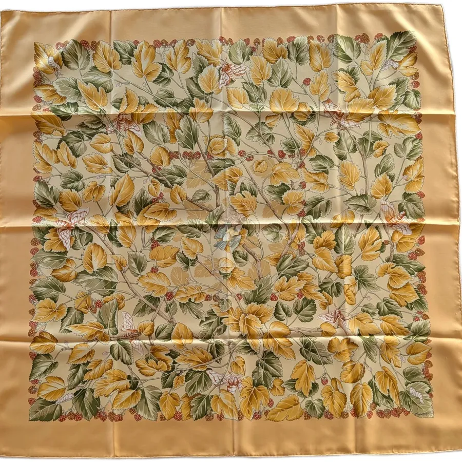 Carré Hermès - L'Arbre de Soie - Jaune Moutarde
