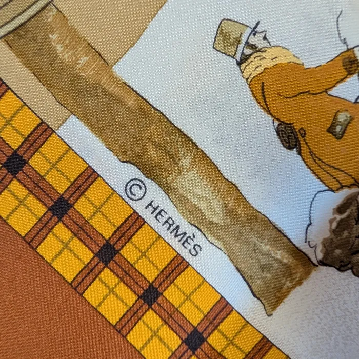 Carré Hermès - l'Hiver en Poste - Brun