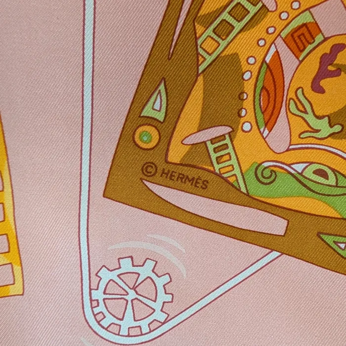 Carré Hermès - La Mécanique des Idées - Rose