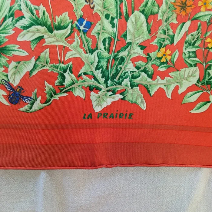 Carré Hermès - La Prairie - Rouge