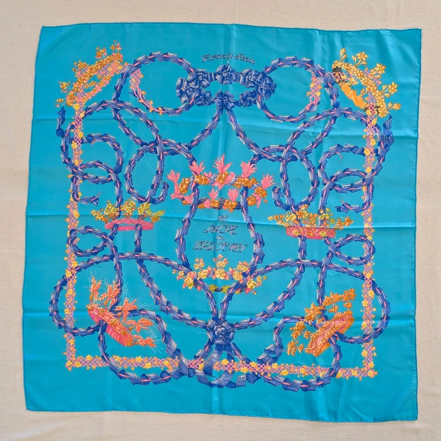Carré Hermès - Le Sacre du Printemps - Bleu Turquoise