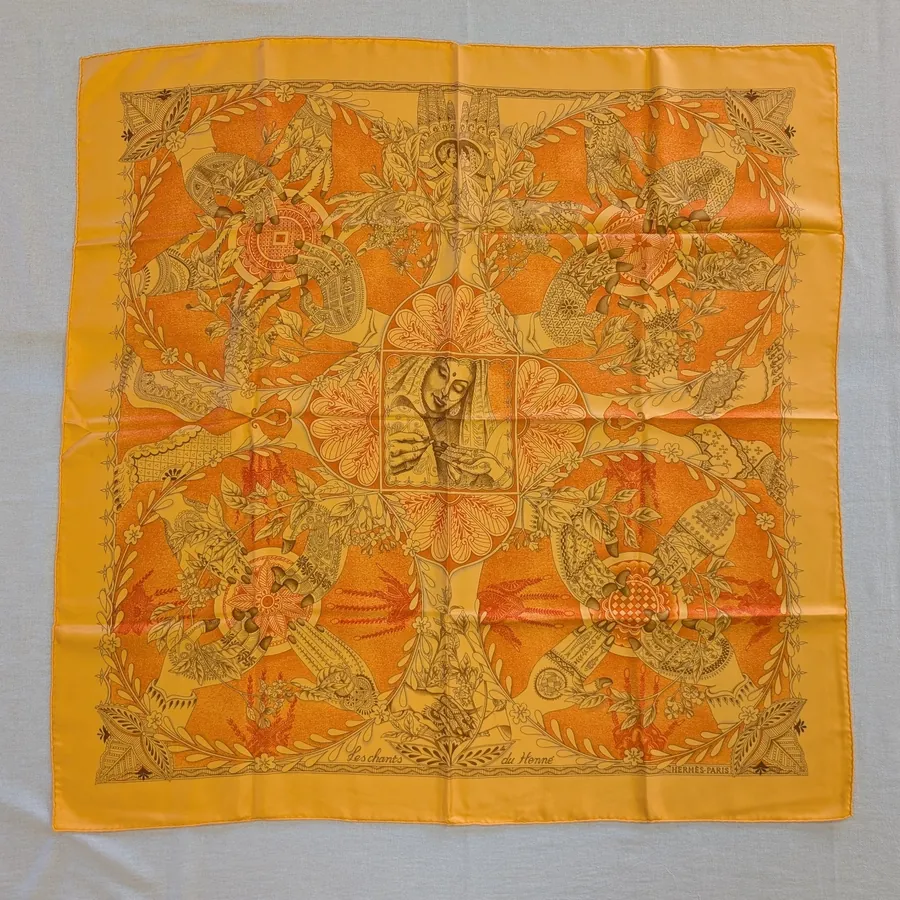 Carré Hermès - Les Chants du Henné - Orange