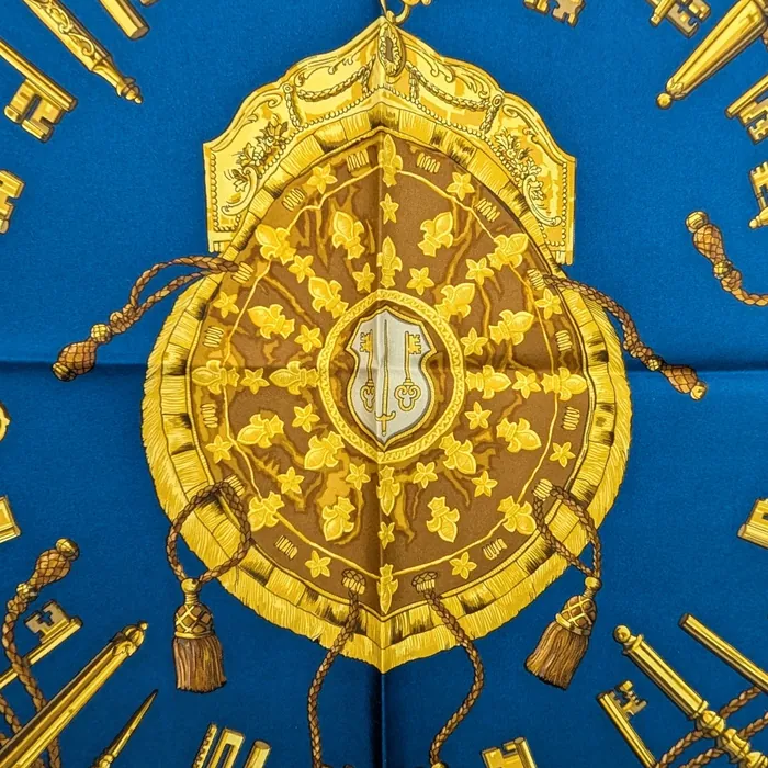 Carré Hermès - Les Clefs - Bleu