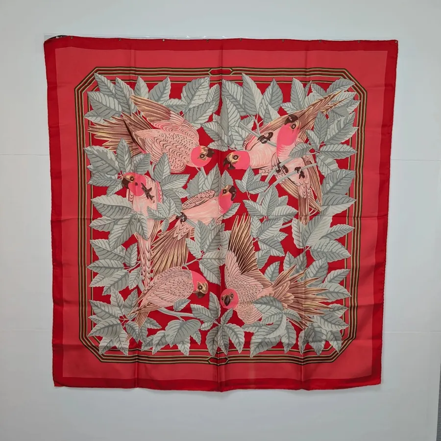 Carré Hermès - Les Perroquets - Rose