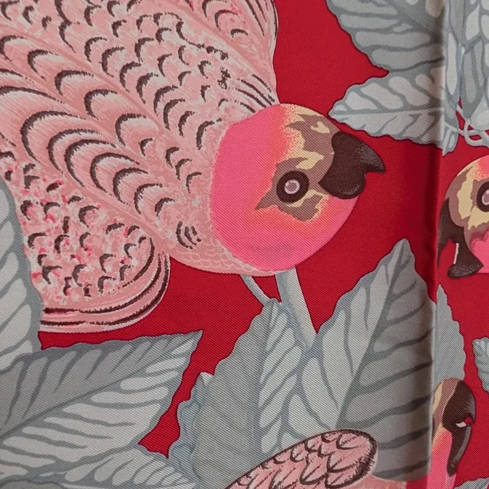 Carré Hermès - Les Perroquets - Rose