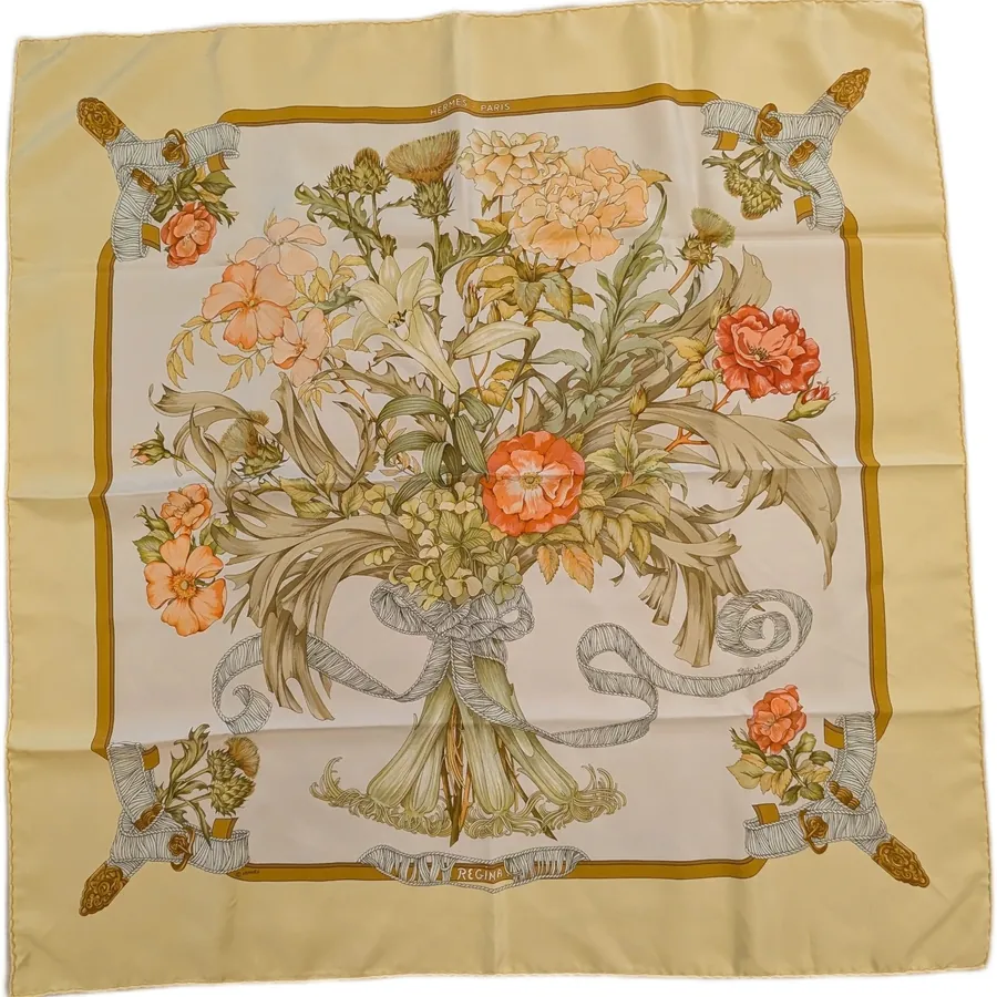 Carré Hermès - Regina - Jaune Pâle