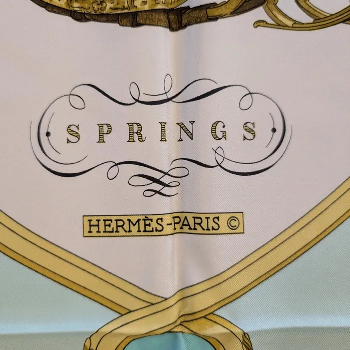 Carré Hermès - Springs - Bleu Clair