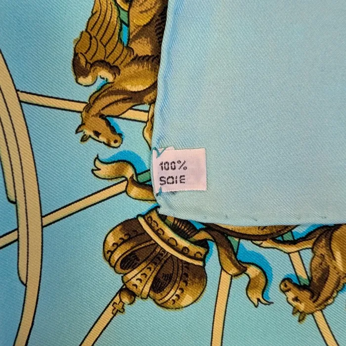 Carré Hermès - Springs - Bleu Clair