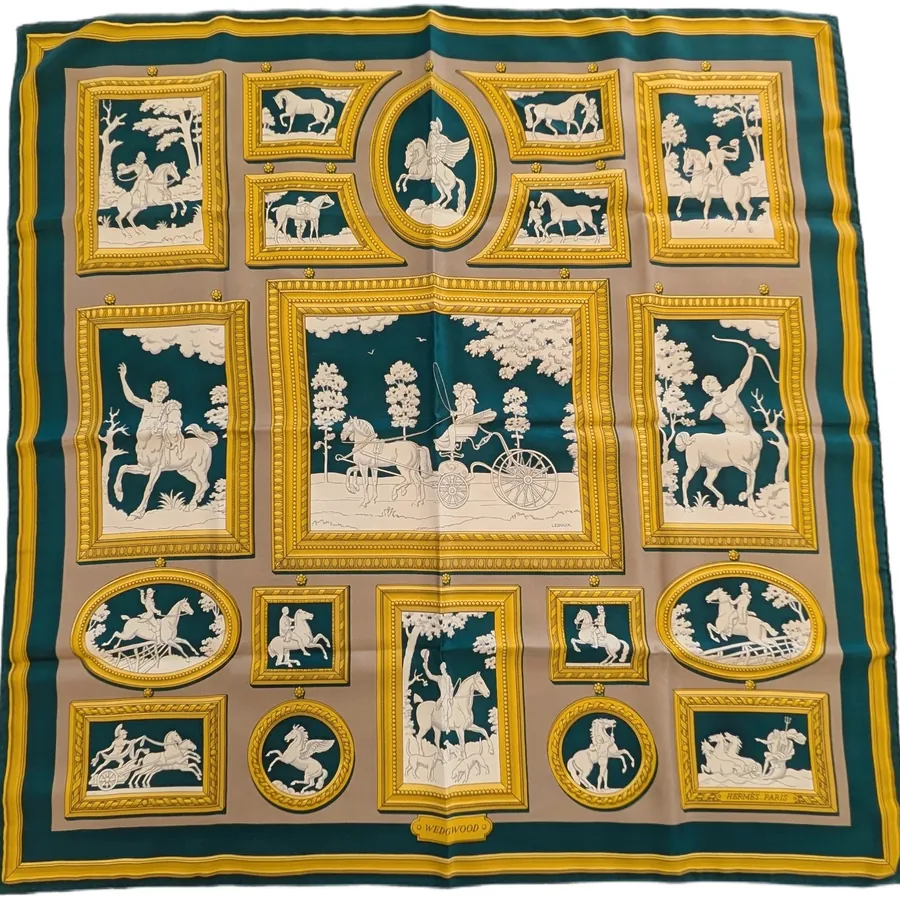 Carré Hermès - Wedgwood - Vert Foncé