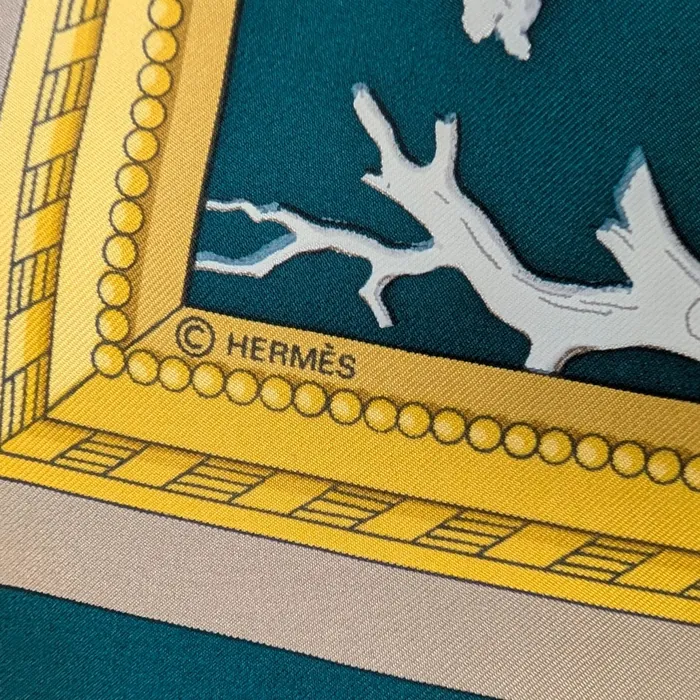 Carré Hermès - Wedgwood - Vert Foncé