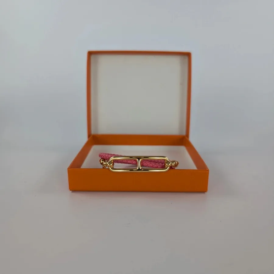 Hermès - Bracelet Roulis Double Tour - Rose