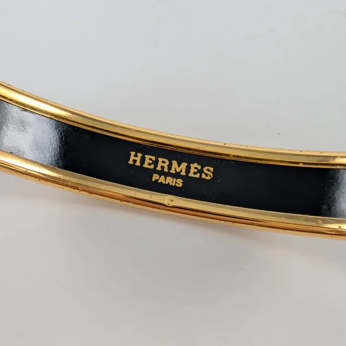 Hermès - Jonc - Plaqué Or - Motif Poissons