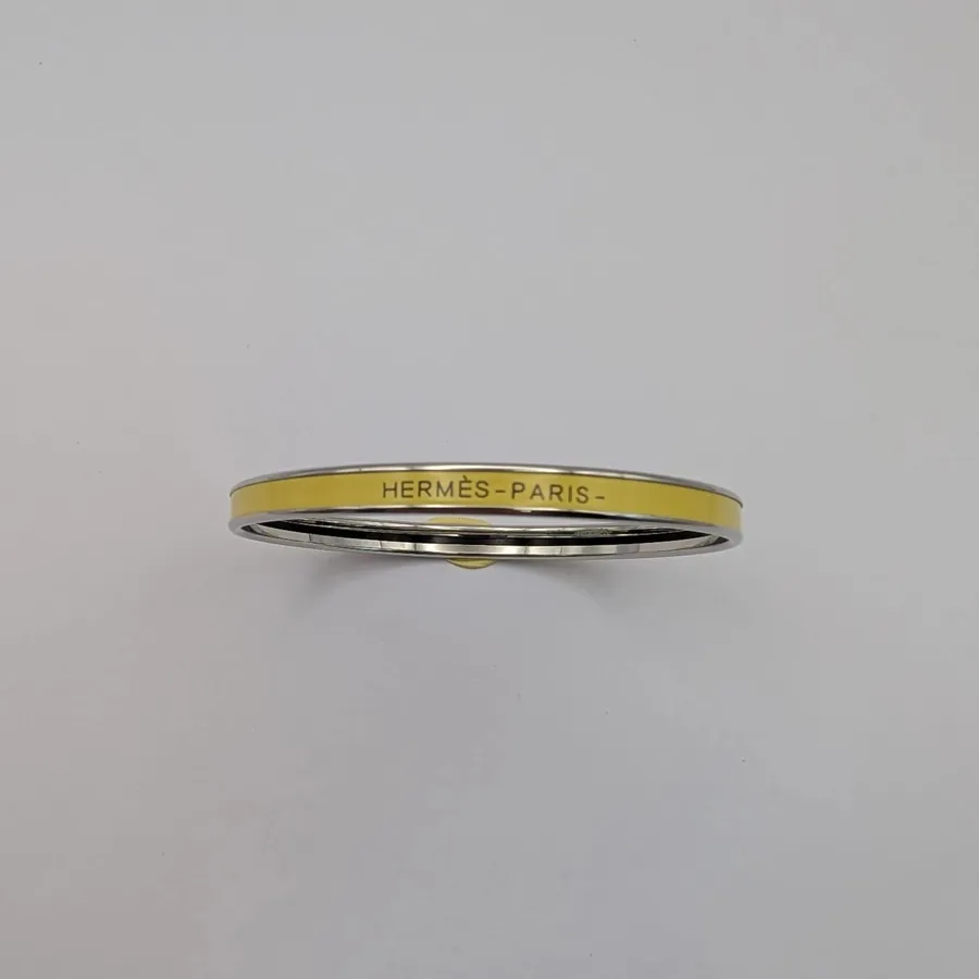 Hermès - Jonc - Uni - Jaune - Acier