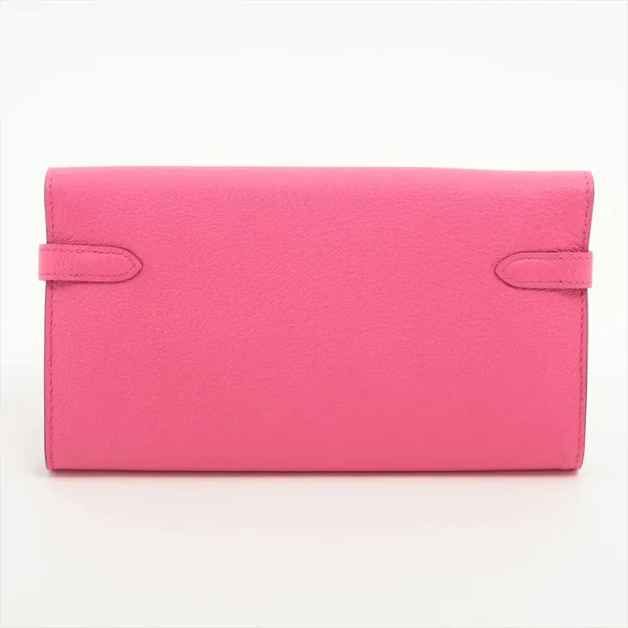 Hermès - Portefeuille - Kelly - Rose Shocking