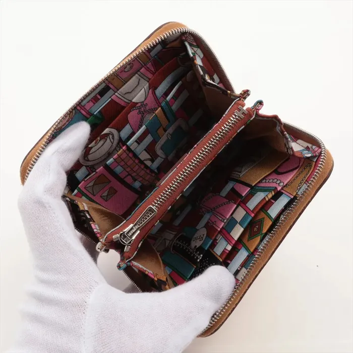 Hermès - Portefeuille - Silk'in Compact - Gold