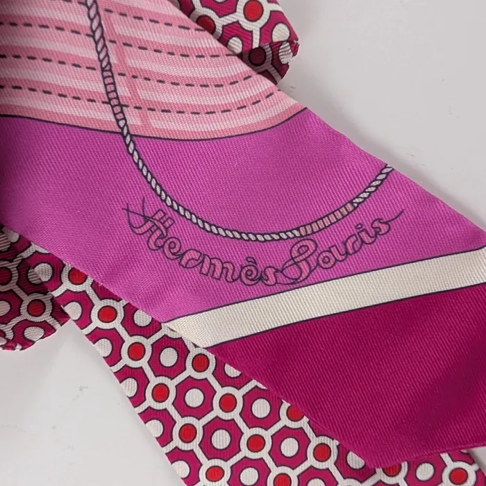 Hermès - Twilly - Clic Clac Moderne Cannage - Rose Fuchsia
