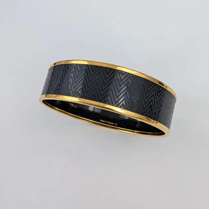 Jonc Hermès - Motif Chevrons