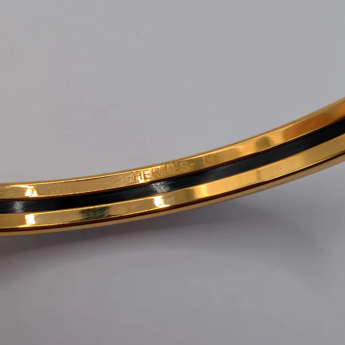 Jonc - Hermès - Plaqué Or - Quadrige